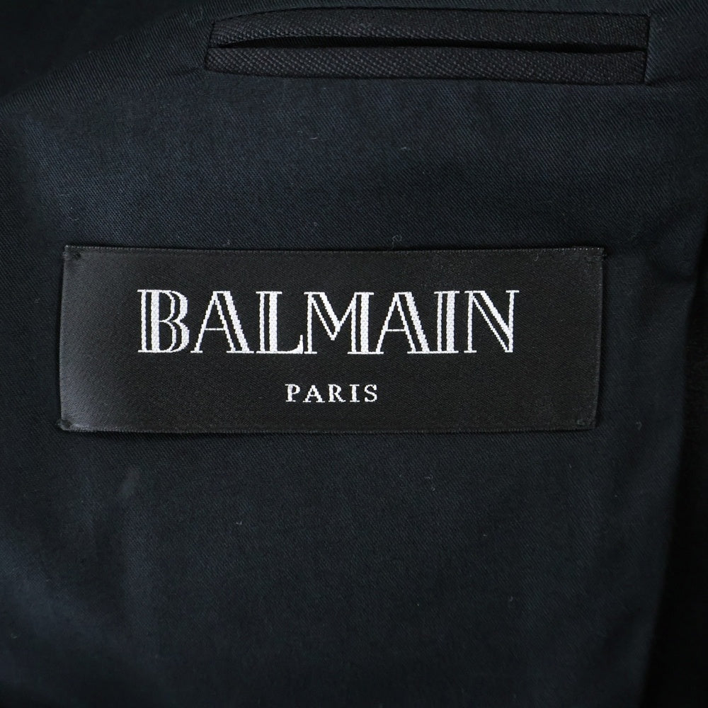 BALMAIN(バルマン) シルバーボタン装飾 ダブルブレストジャケット ブラック