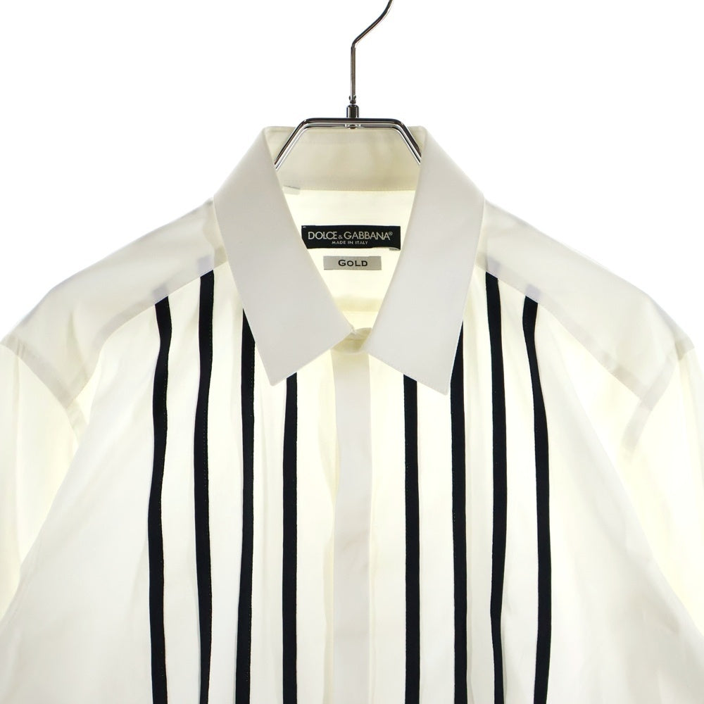 DOLCE & GABBANA(ドルチェアンドガッバーナ) ストライプ柄 長袖シャツ ホワイト