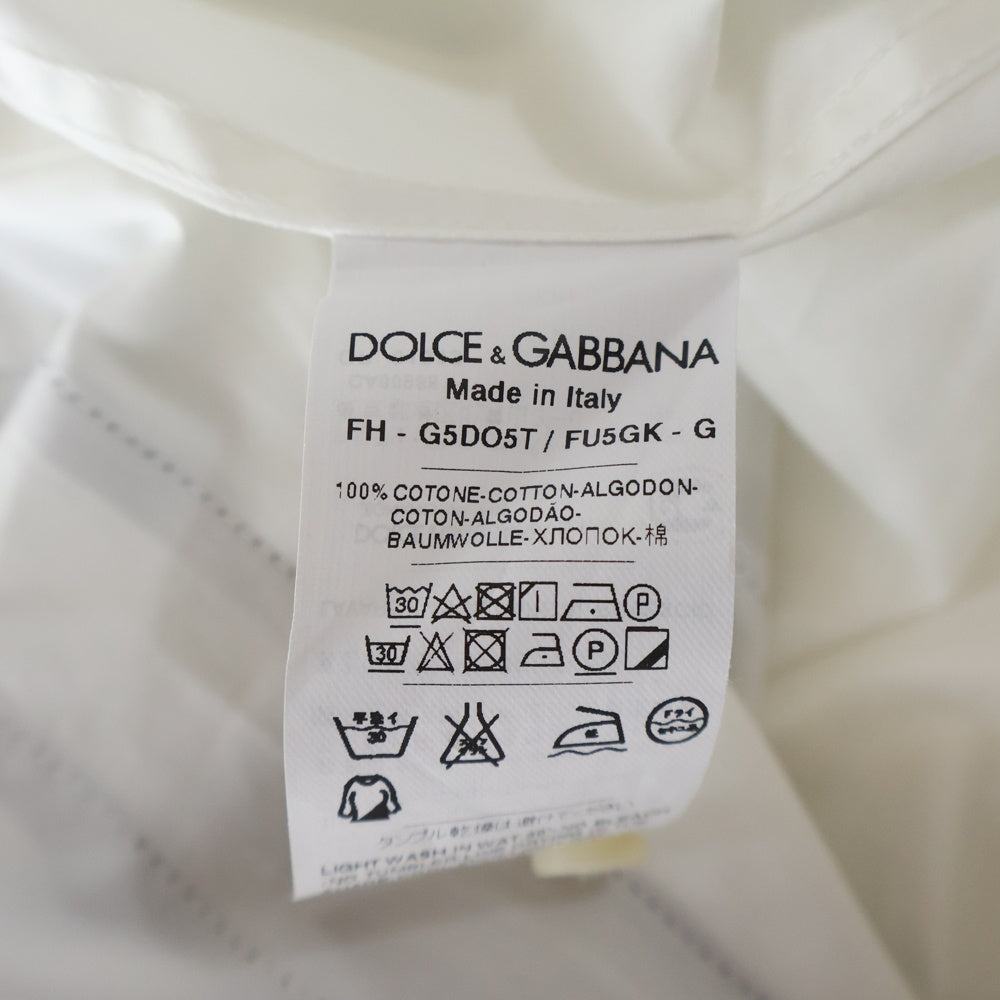 DOLCE & GABBANA(ドルチェアンドガッバーナ) ストライプ柄 長袖シャツ ホワイト