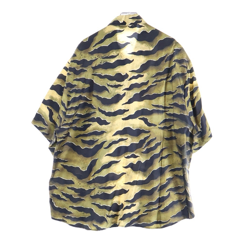 DSQUARED2(ディースクエアード) タイガープリント 半袖シルクシャツ ブラウン S71DM0401 S52758