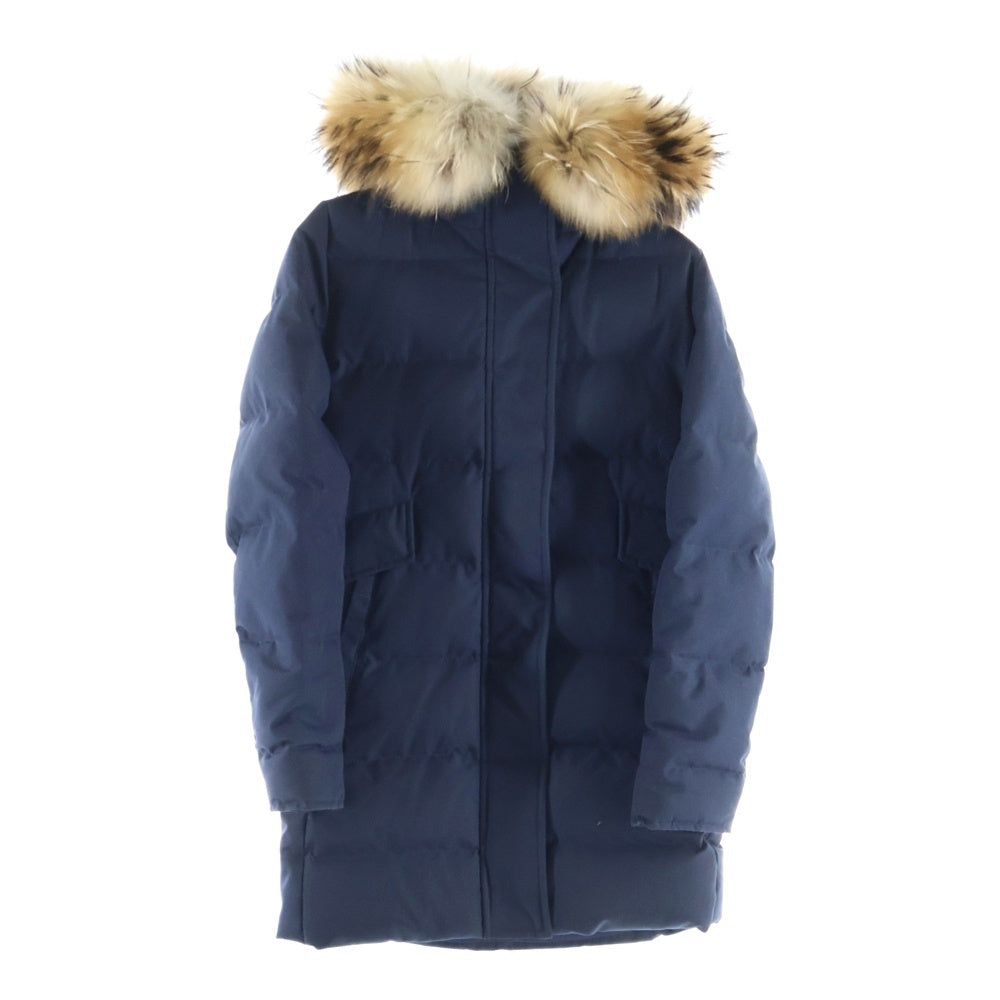 PYRENEX(ピレネックス) ANNECY DRILL W18P2 アヌシー ファーフード付 ダウンジャケット ネイビー レディース