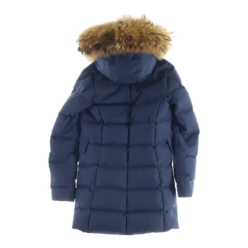 PYRENEX(ピレネックス) ANNECY DRILL W18P2 アヌシー ファーフード付 ダウンジャケット ネイビー レディース