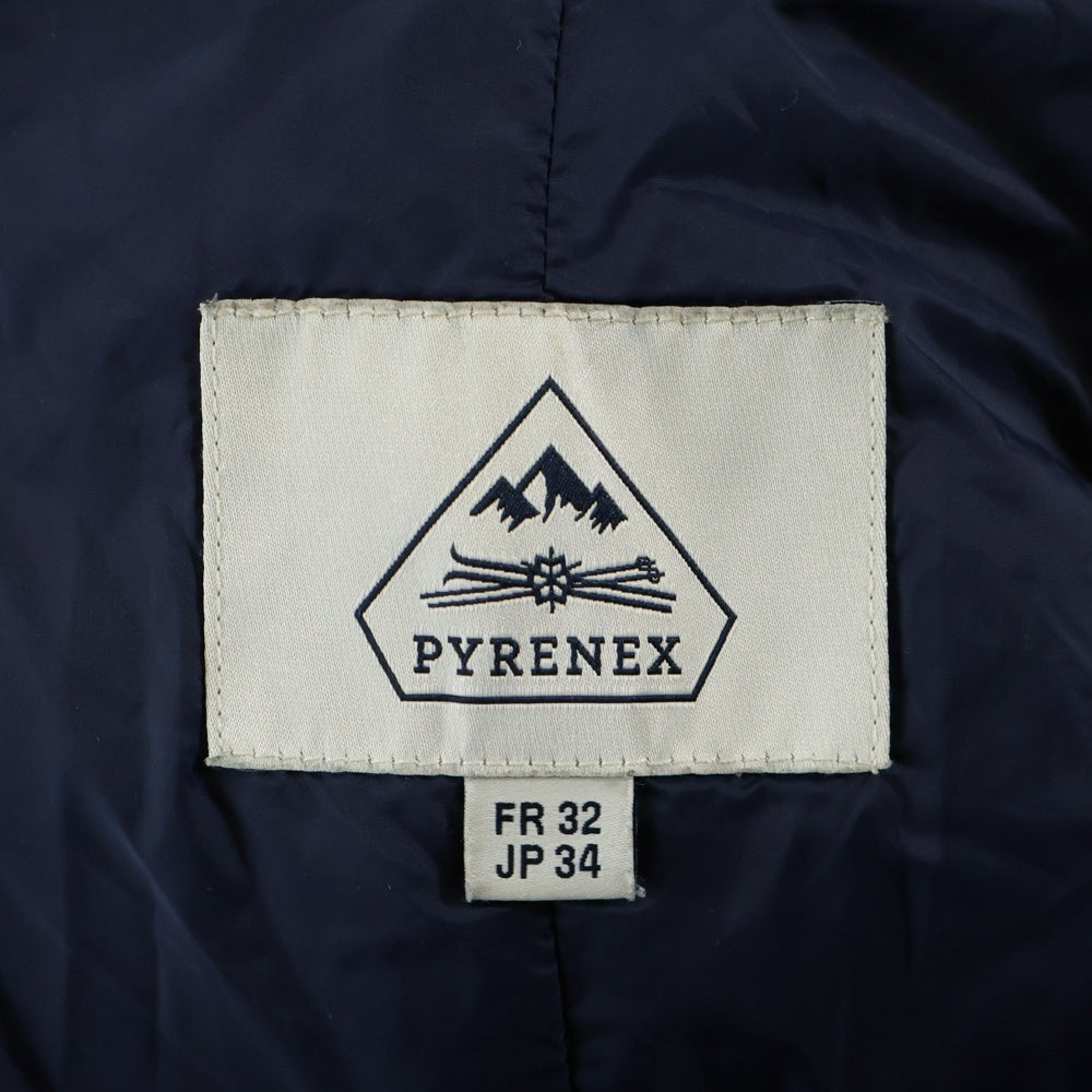 PYRENEX(ピレネックス) ANNECY DRILL W18P2 アヌシー ファーフード付 ダウンジャケット ネイビー レディース