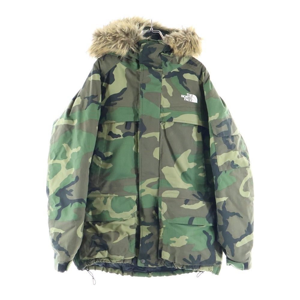THE NORTH FACE(ザノースフェイス) ノヴェルティーマクマードパーカー カモ柄 ファーフード付 ダウンジャケット カーキ ND91525