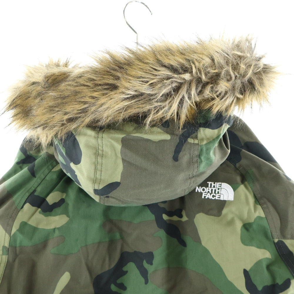 THE NORTH FACE(ザノースフェイス) ノヴェルティーマクマードパーカー カモ柄 ファーフード付 ダウンジャケット カーキ ND91525