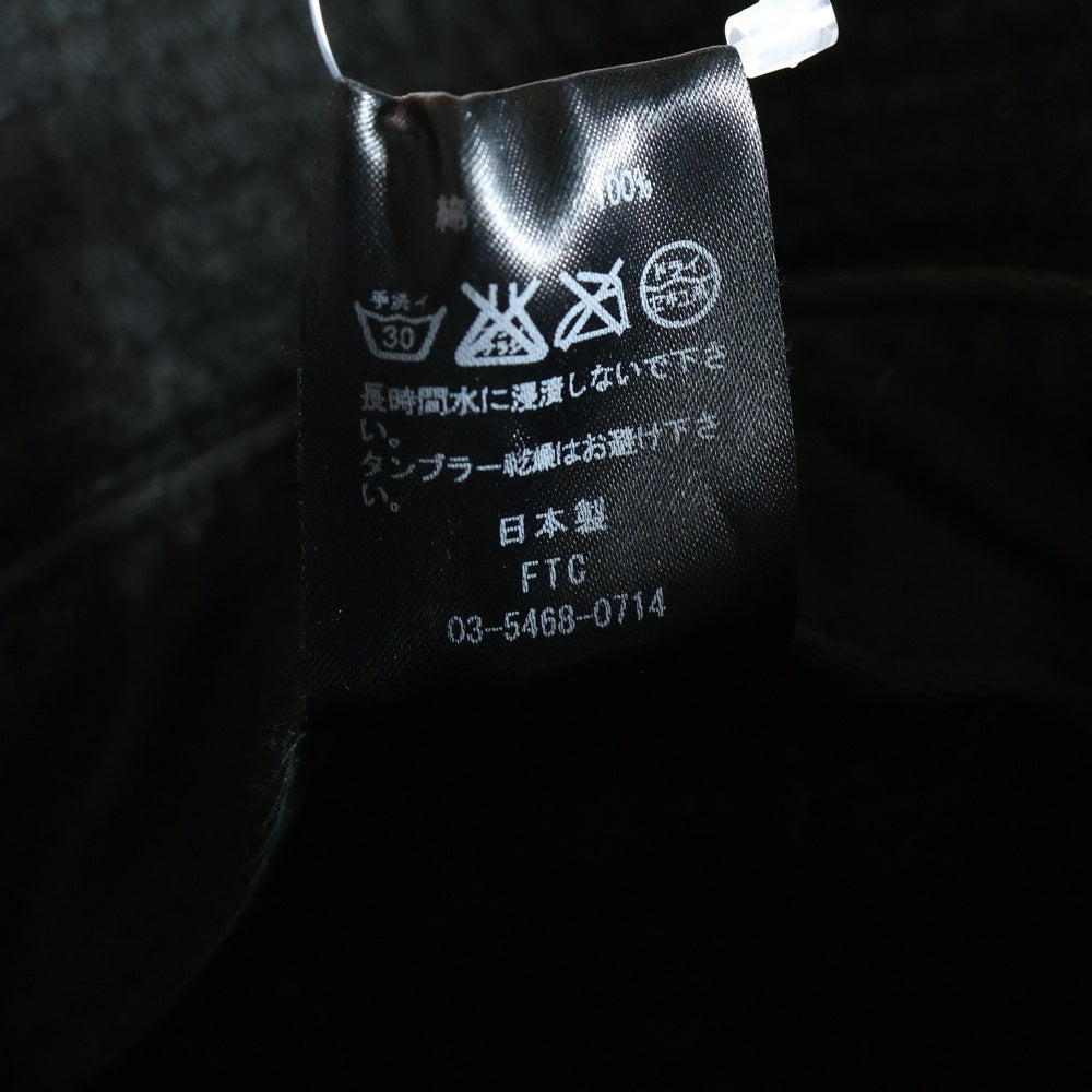 FTC(エフシーティー) ロゴタグ コットン バケットハット 帽子 ブラック FTC015SPH08