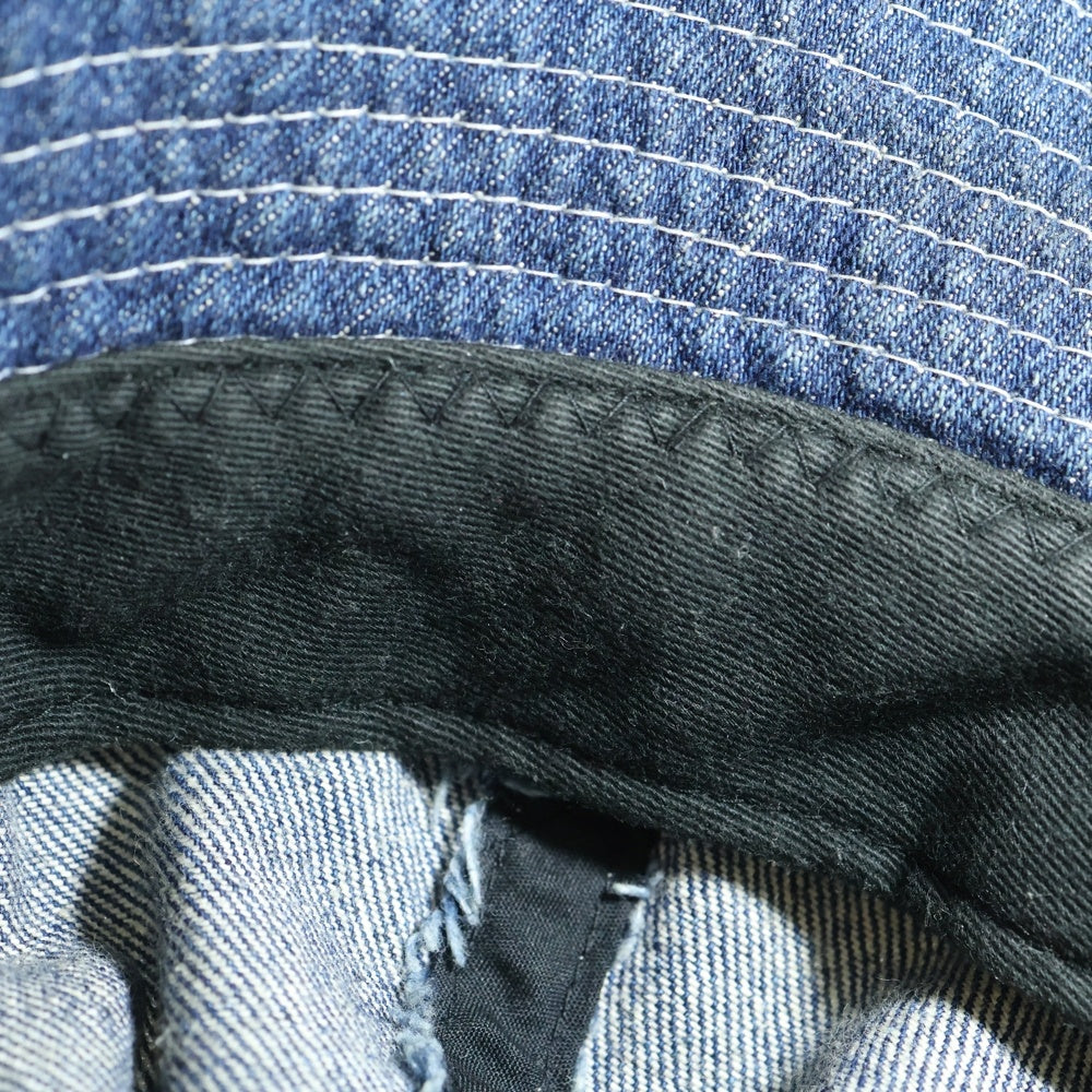 FTC(エフシーティー) ロゴタグ コットン デニム バケットハット 帽子 インディゴ FTC018SPH05