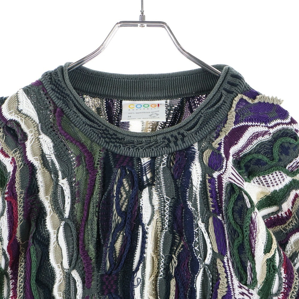 COOGI(クージー) 3D Crew Neck Knit クルーネック 長袖ニット セーター マルチカラー