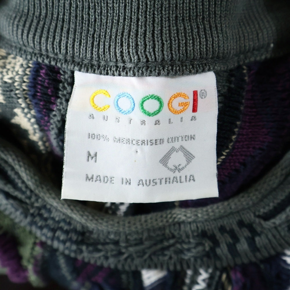 COOGI(クージー) 3D Crew Neck Knit クルーネック 長袖ニット セーター マルチカラー