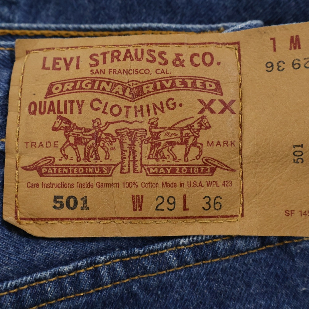 Levi's(リーバイス) 90s 501xx ボタン裏653 USA製 ボタンフライデニムパンツ インディゴ