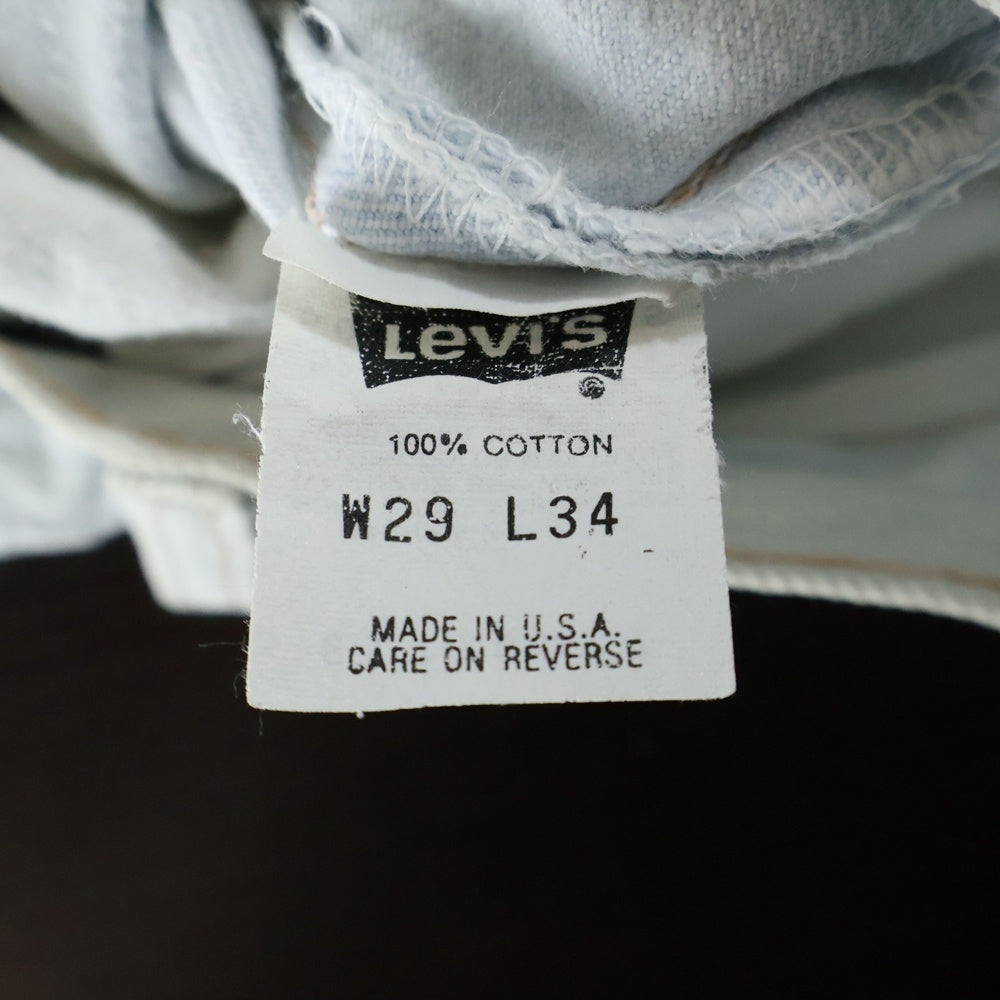 Levi's(リーバイス) 90s 501xx ボタン裏520 USA製 ボタンフライデニムパンツ ライトブルー