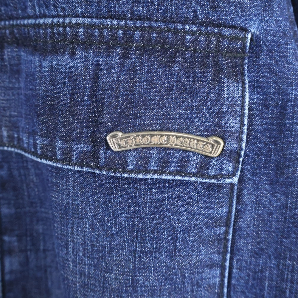 CHROME HEARTS(クロムハーツ) WORK'N SHIRT GARAGE WSH DNM アームロゴ裏地キルティングデニムシャツジャケット インディゴ
