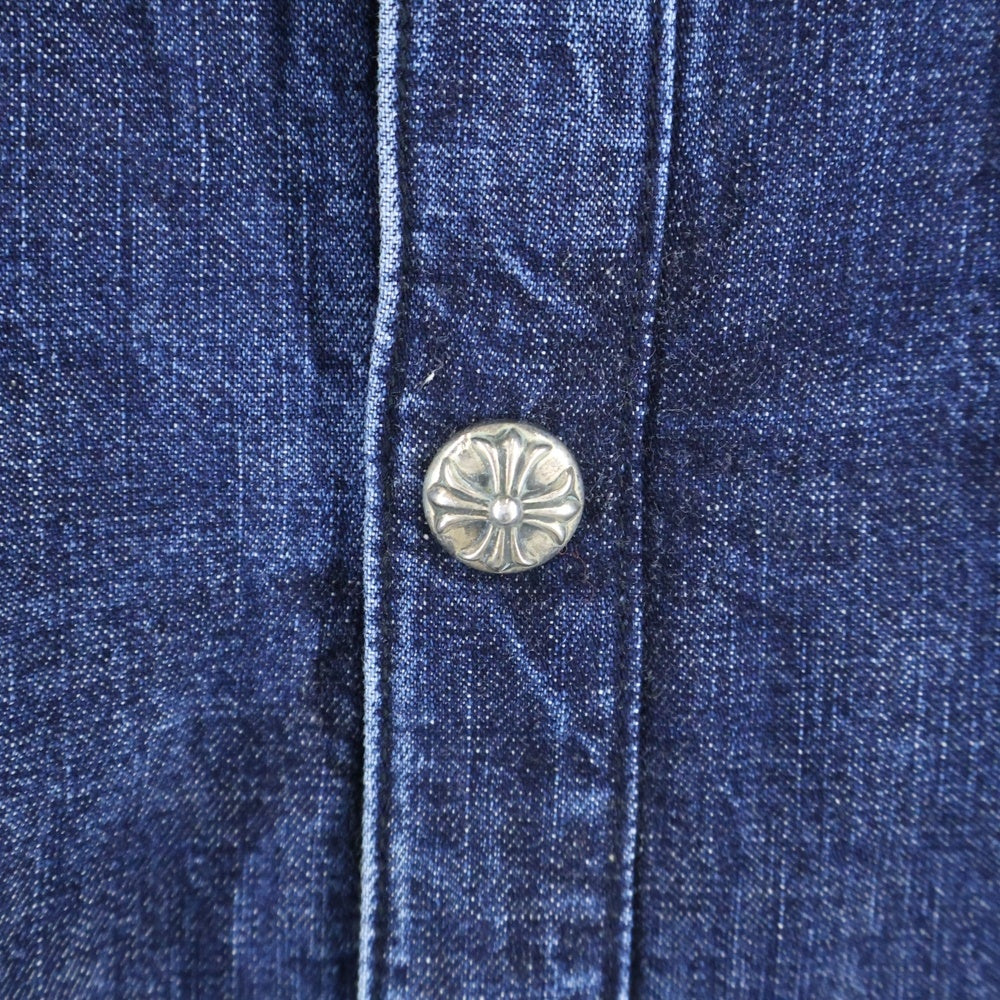 CHROME HEARTS(クロムハーツ) WORK'N SHIRT GARAGE WSH DNM アームロゴ裏地キルティングデニムシャツジャケット インディゴ