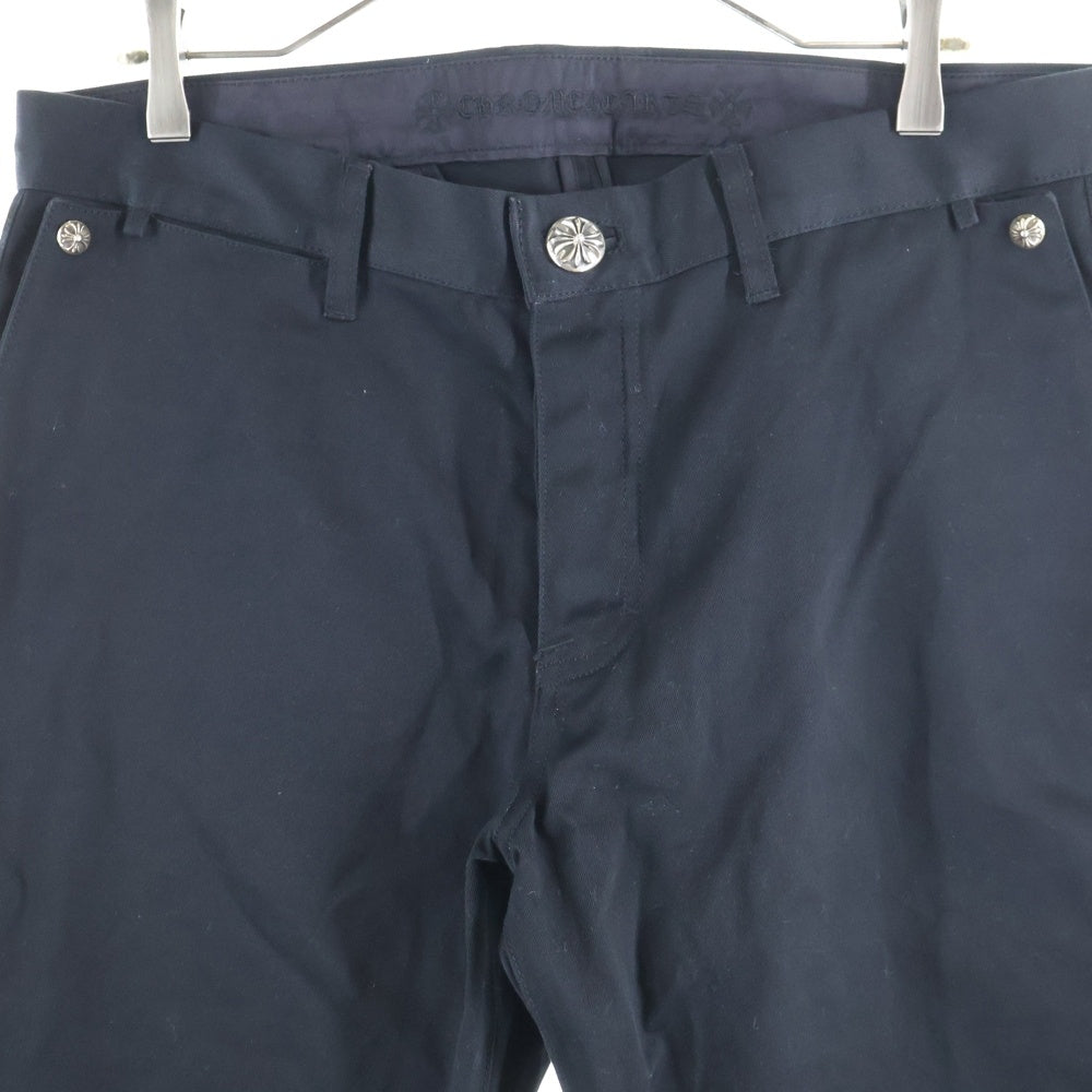 CHROME HEARTS(クロムハーツ) CHINOS CEM CRS PTCH クロスパッチ付きチノロングパンツ ブラック/カーキ