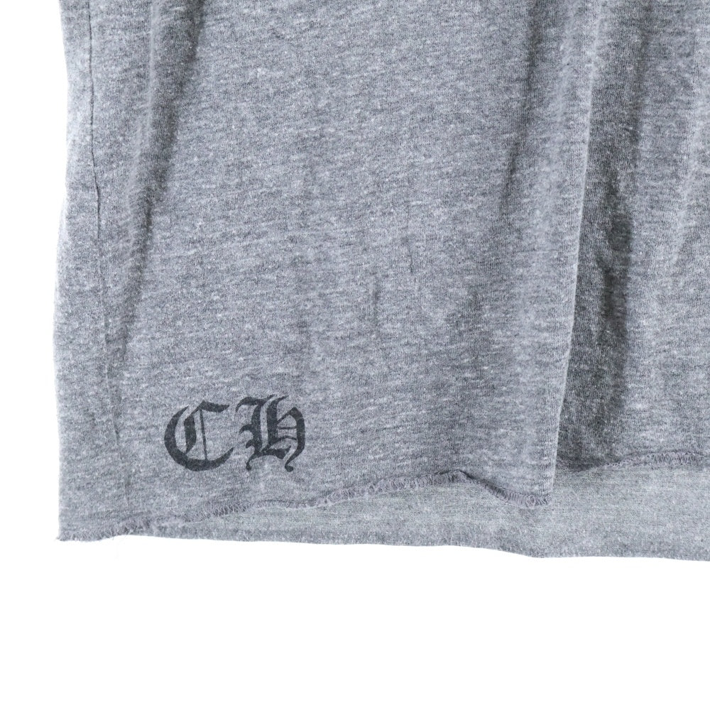 CHROME HEARTS(クロムハーツ) AMERICAN FLAG アメリカンフラッグ ヘンリーネック ラグランスリーブ 七分丈Tシャツ カットソー グレー