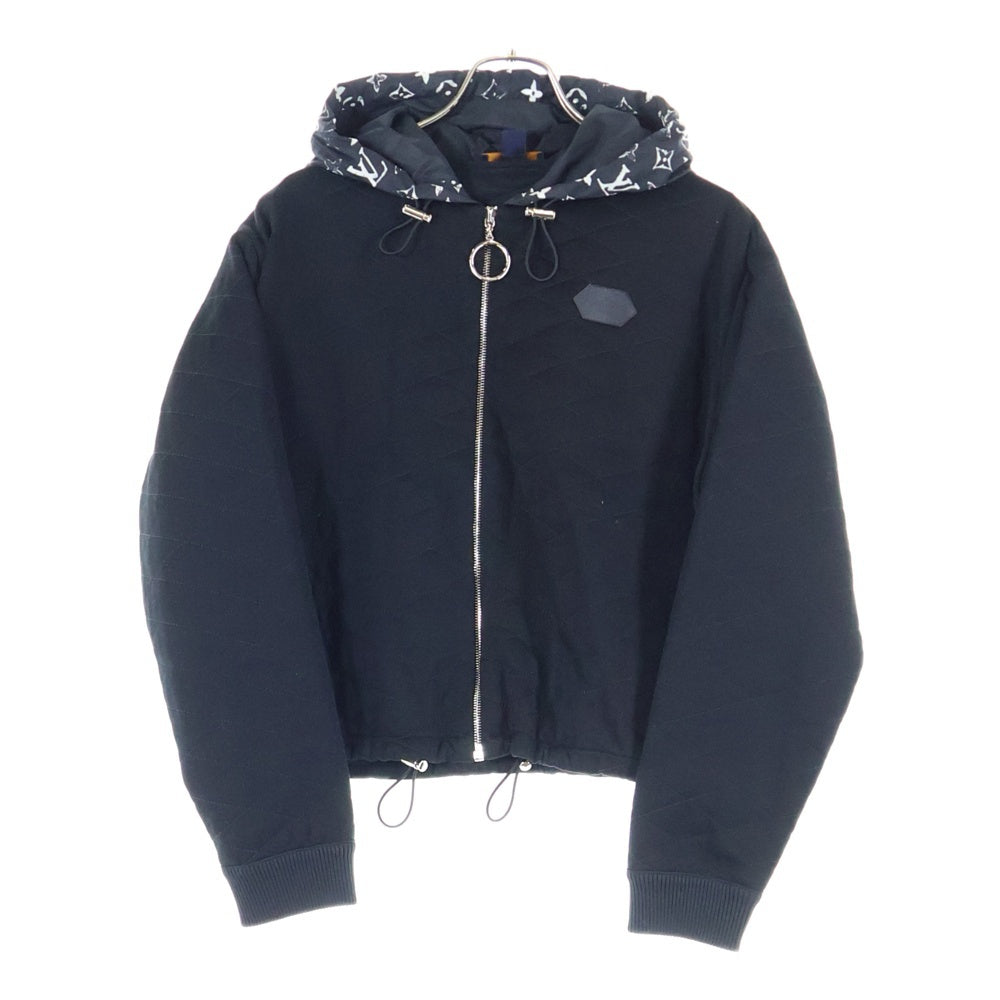 LOUIS VUITTON(ルイヴィトン) 20AW キルティング ナイロン切り替え フーディージップアップジャケット ブラック FJST13FED
