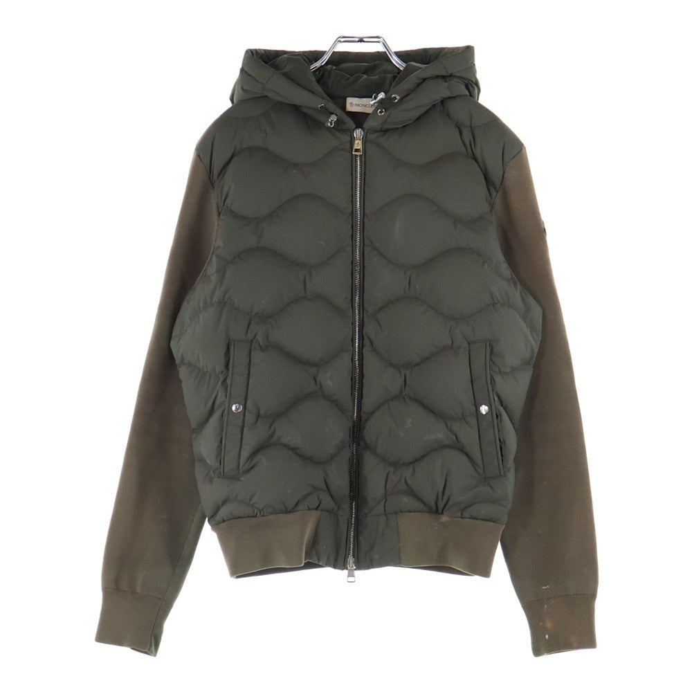 MONCLER(モンクレール) TRICOT CARDIGAN キルティングジップアップフーディージャケット カーキ F1091985200 V9075