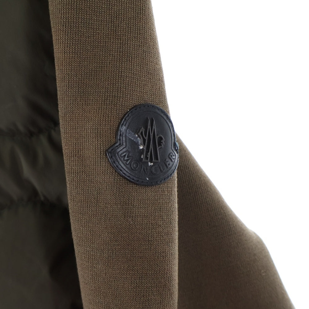 MONCLER(モンクレール) TRICOT CARDIGAN キルティングジップアップフーディージャケット カーキ F1091985200 V9075