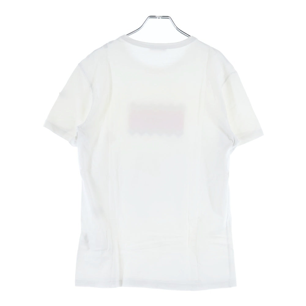MONCLER(モンクレール) フロントロゴプリント クルーネック半袖Tシャツカットソー ホワイト D20918037250 8390T