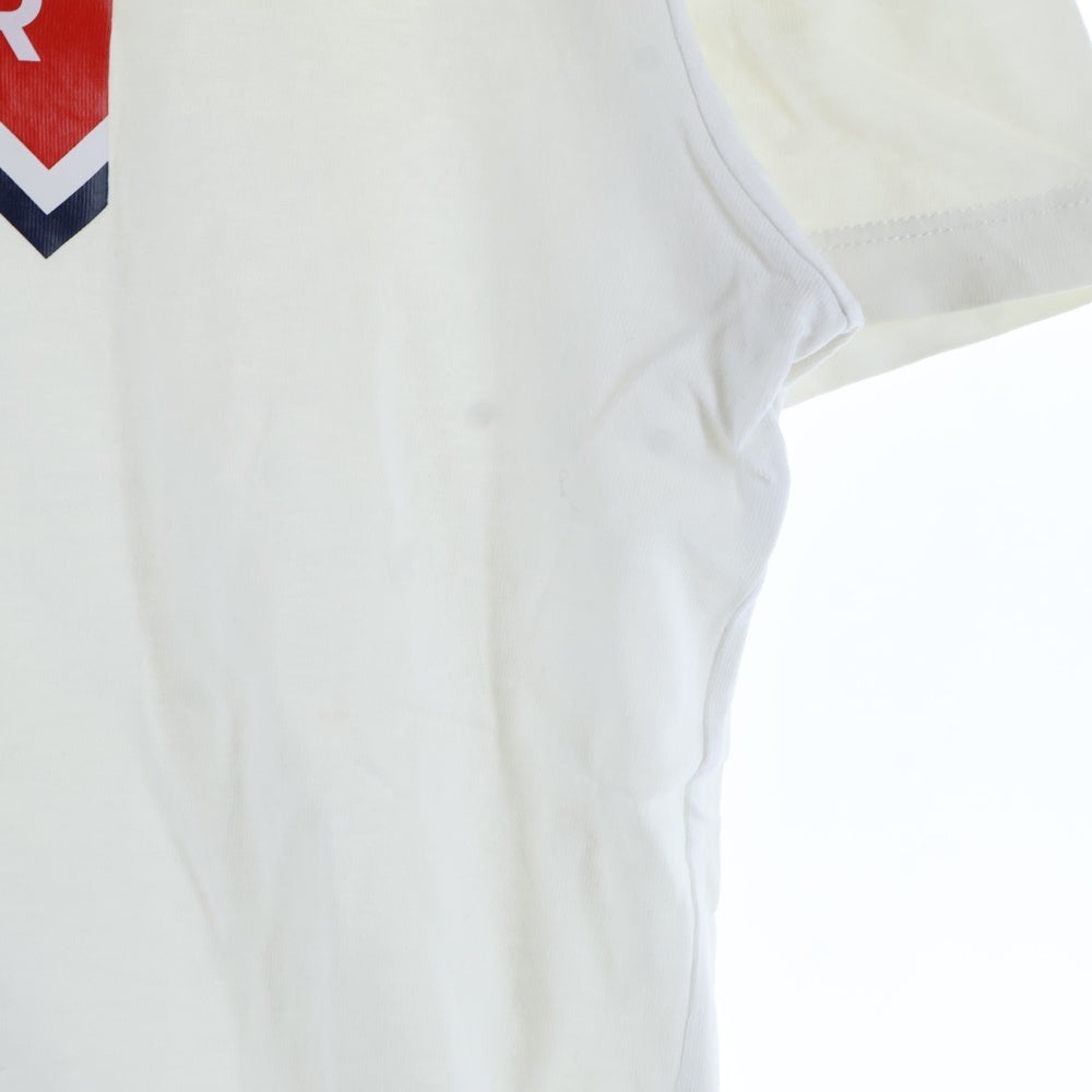 MONCLER(モンクレール) フロントロゴプリント クルーネック半袖Tシャツカットソー ホワイト D20918037250 8390T