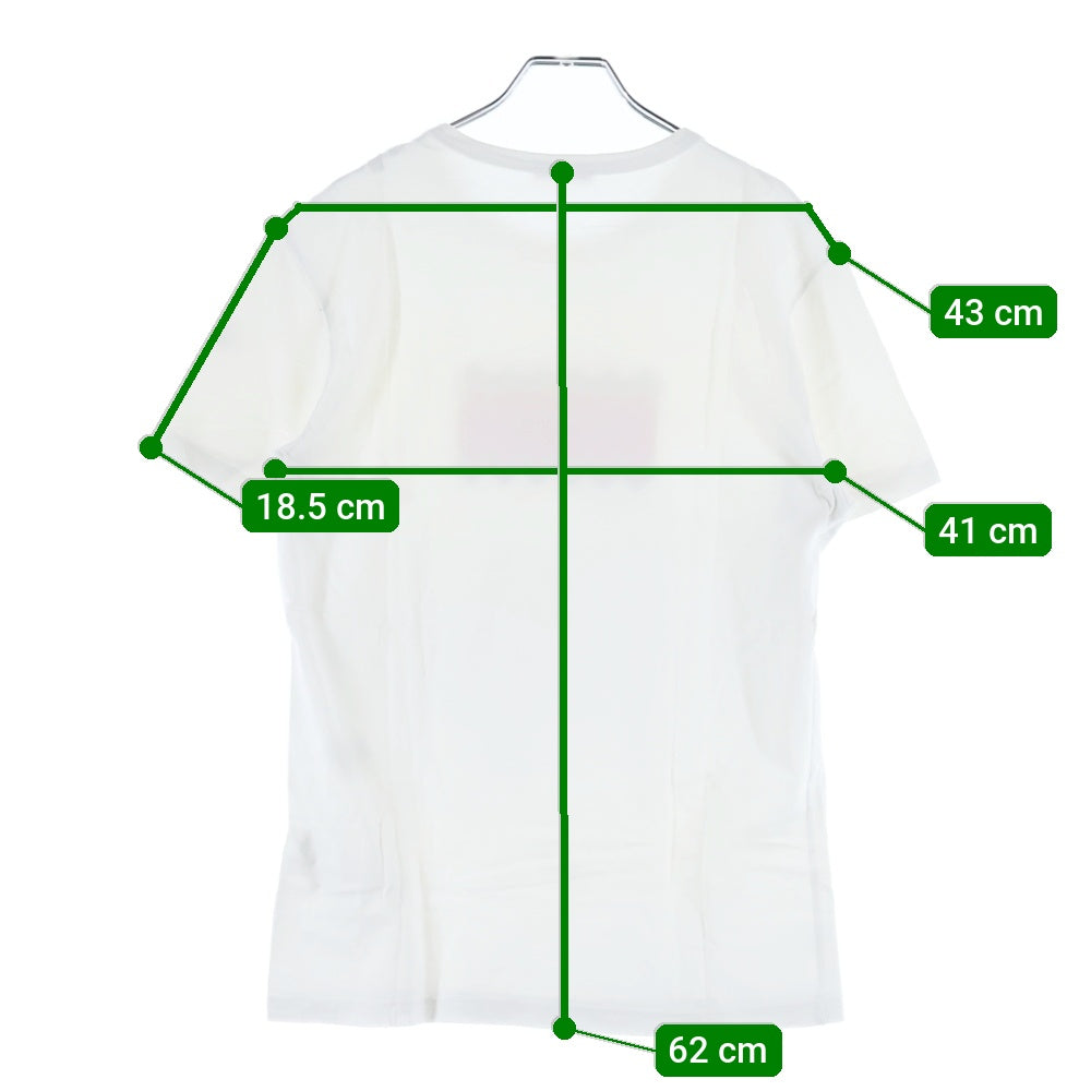 MONCLER(モンクレール) フロントロゴプリント クルーネック半袖Tシャツカットソー ホワイト D20918037250 8390T