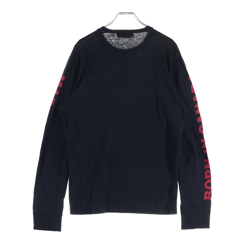 DSQUARED2(ディースクエアード) フロントアームロゴプリント クルーネック長袖Tシャツカットソー S74GD0590 S22507