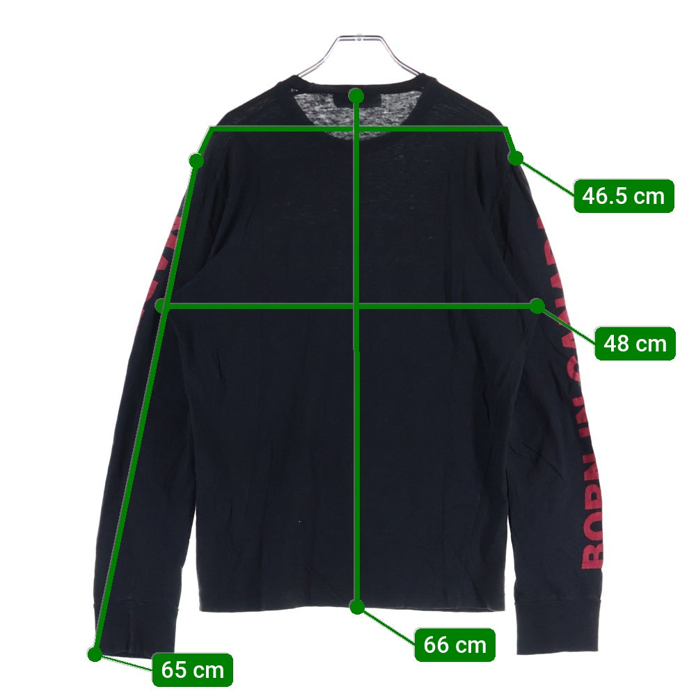 DSQUARED2(ディースクエアード) フロントアームロゴプリント クルーネック長袖Tシャツカットソー S74GD0590 S22507