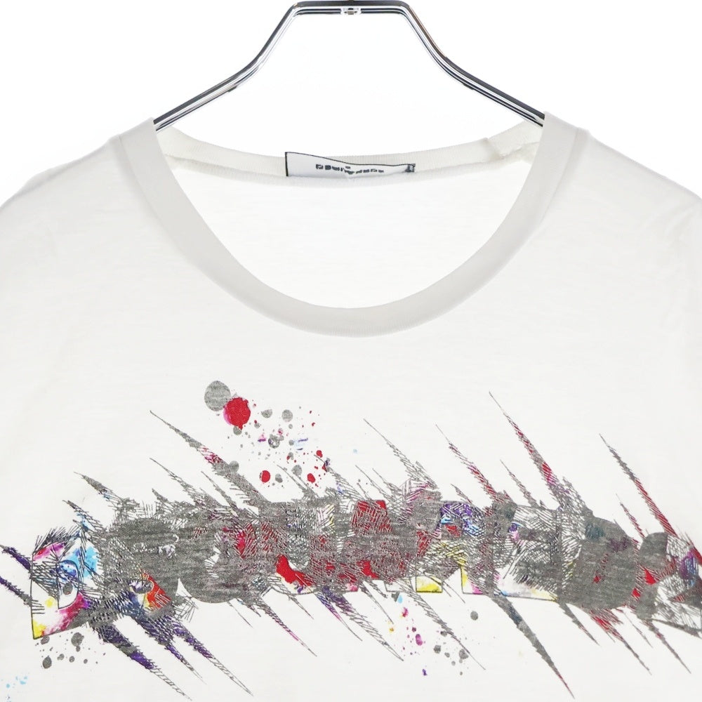 DSQUARED2(ディースクエアード) フロントプリント クルーネック半袖Tシャツカットソー ホワイト S71GD0805 S22427