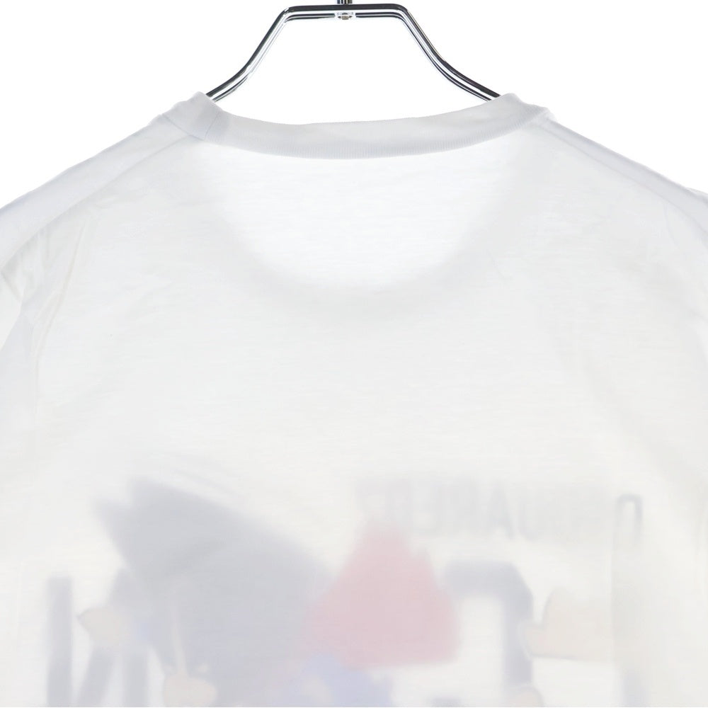 DSQUARED2(ディースクエアード) フロントプリント クルーネック半袖Tシャツカットソー ホワイト S79GC0012 S23009