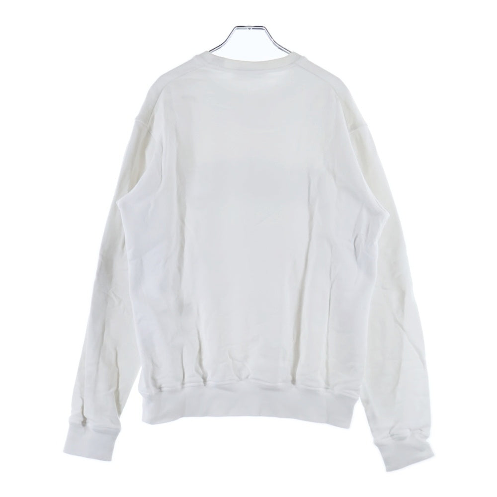 DSQUARED2(ディースクエアード) フロントロゴプリント クルーネック長袖スウェットトレーナー ホワイト S74GU0331 S25030