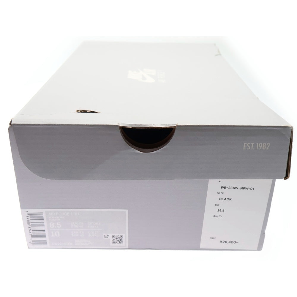 NIKE(ナイキ) ×Fragment Design Air Force 1 Low '07 フラグメント エアフォース1 '07 ローカットスニーカー ブラック US8.5/26.5cm CW2288-001