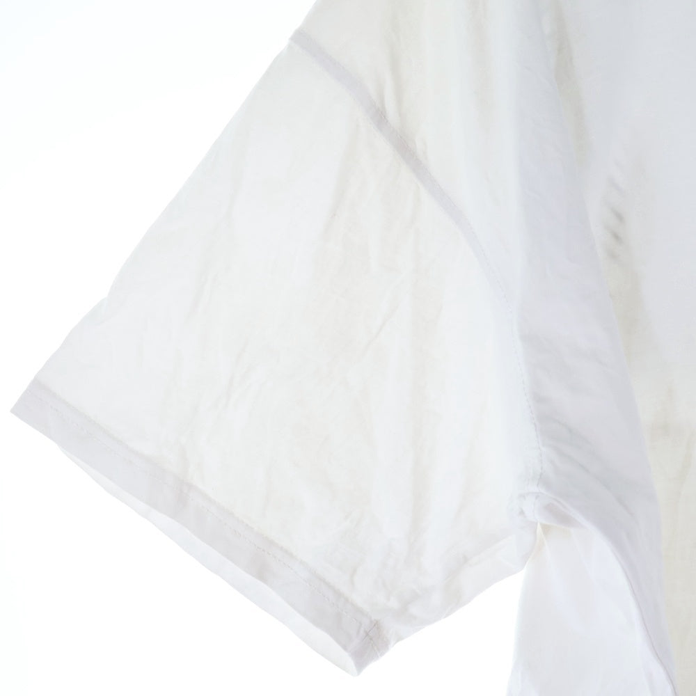 DIESEL(ディーゼル) フロントロゴ刺繍 バックDデザイン クルーネック半袖Tシャツカットソー ホワイト/ブルー A15164