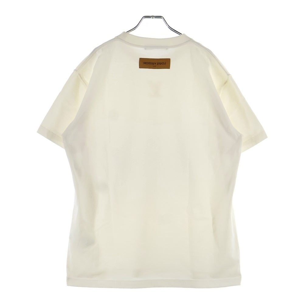 LOUIS VUITTON(ルイヴィトン) LVエンボスロゴインサイドアウト クルーネック半袖Tシャツカットソー ホワイト RM252MQ DT3 HNY55W