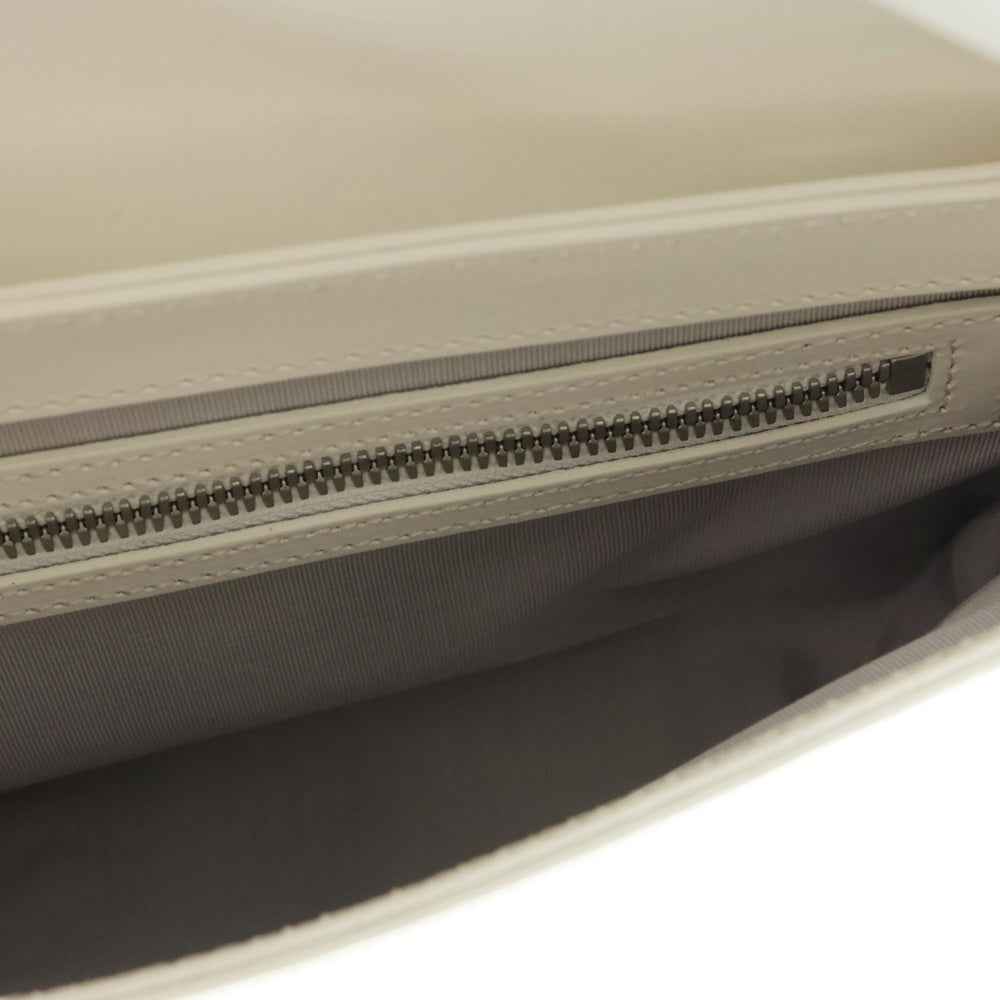 DUREN(デューレン) レタープリント レザーショルダーバッグ ホワイト/ブルー レディース