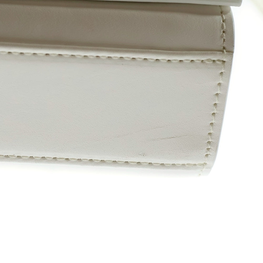 DUREN(デューレン) レタープリント レザーショルダーバッグ ホワイト/ブルー レディース