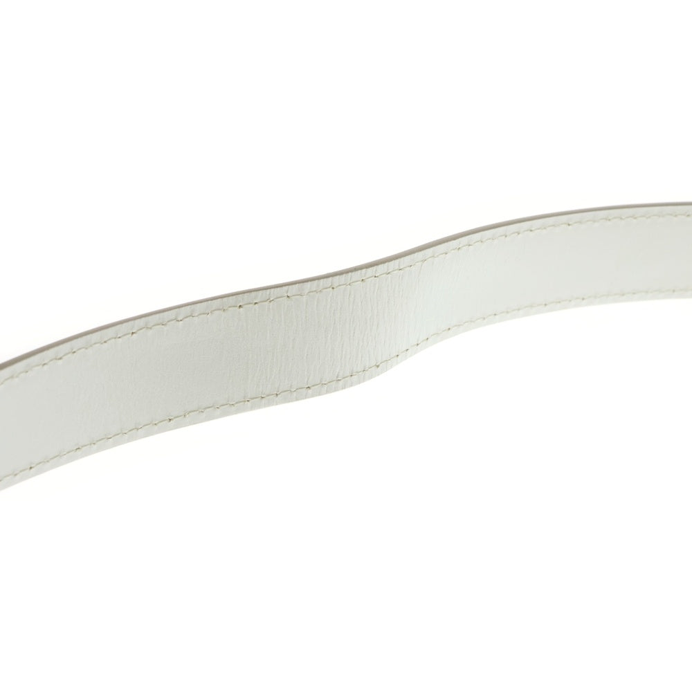 DUREN(デューレン) レタープリント レザーショルダーバッグ ホワイト/ブルー レディース