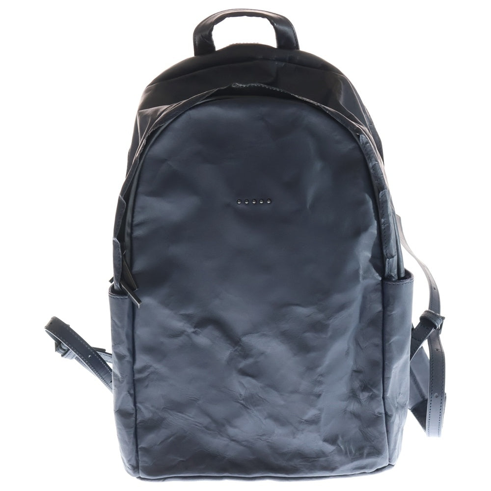 DUREN(デューレン) スタッズ付き クリンクルレザー バックパック リュック ネイビー