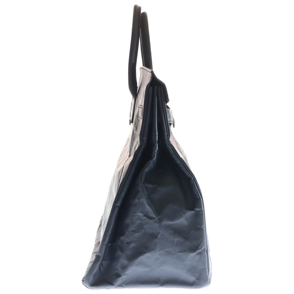 DUREN(デューレン) THE MAN クリンクルレザー フラップトートバッグ ネイビー