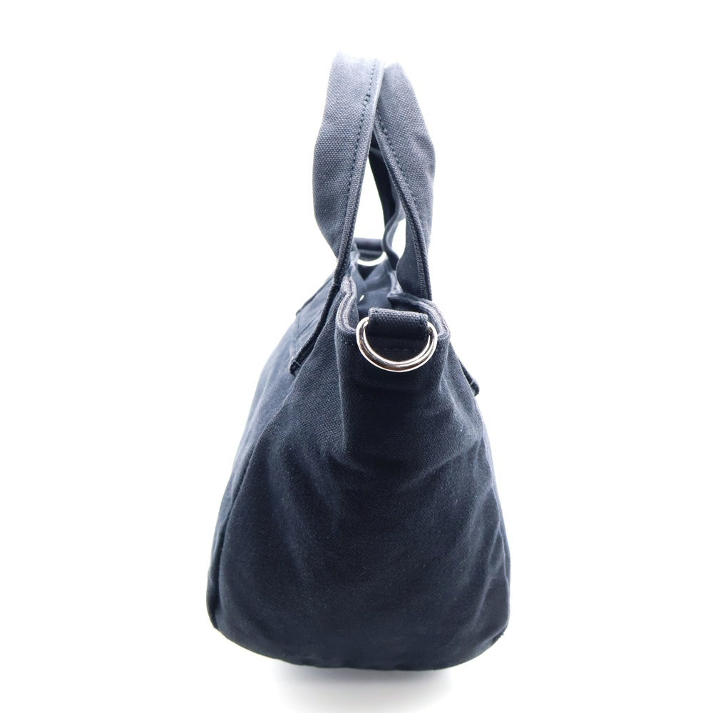 Vivienne Westwood Red Label(ヴィヴィアンウエストウッドレッドレーベル) ロゴ刺繍 キャンバスハンドショルダートートバッグ ブラック