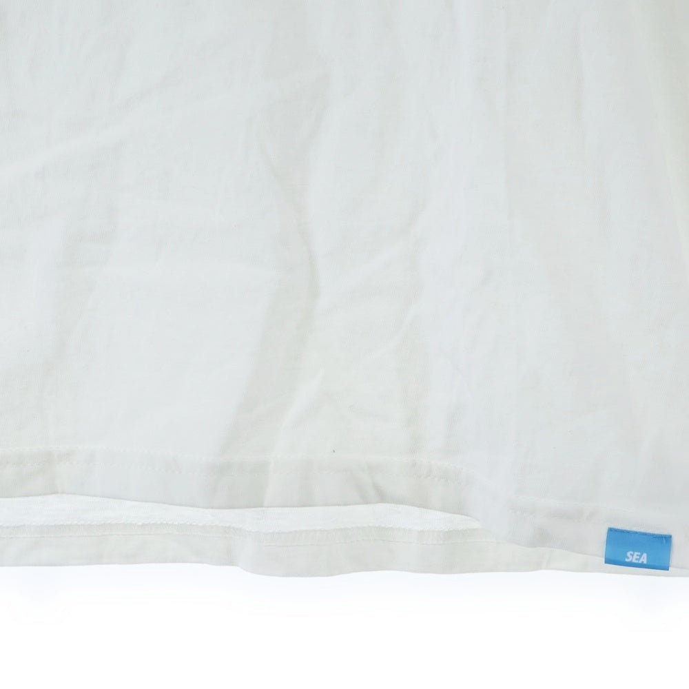 WIND AND SEA(ウィンダンシー) スマーフ プリント リンガー クルーネック 半袖Tシャツ カットソー ホワイト WDS-C-SMF-24-Q4-06