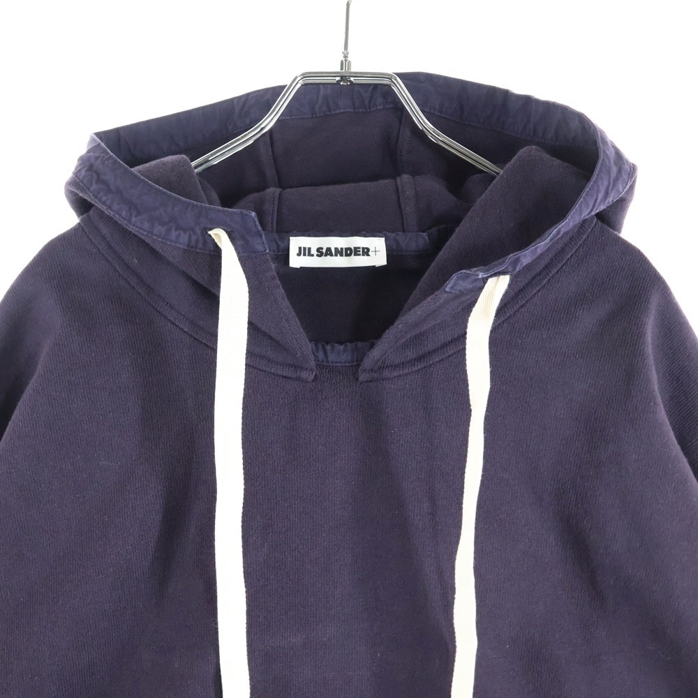 JIL SANDER +(ジルサンダープラス) ロゴパッチ プルオーバー フーデッド パーカー ネイビー J47GU0010