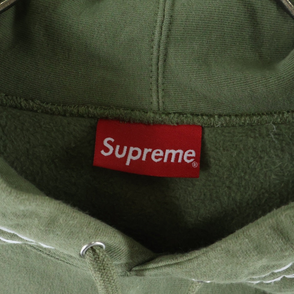 SUPREME(シュプリーム) 20AW Big Stitch Hooded Sweatshirt ビッグステッチ フーデッドスウェットシャツ プルオーバーパーカー フーディー グリーン