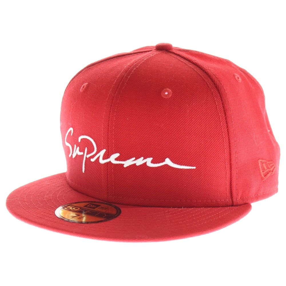 SUPREME(シュプリーム) 18AW×NEW ERA 59FIFTY Classic Script Cap ニューエラ クラシックスクリプト キャップ レッド