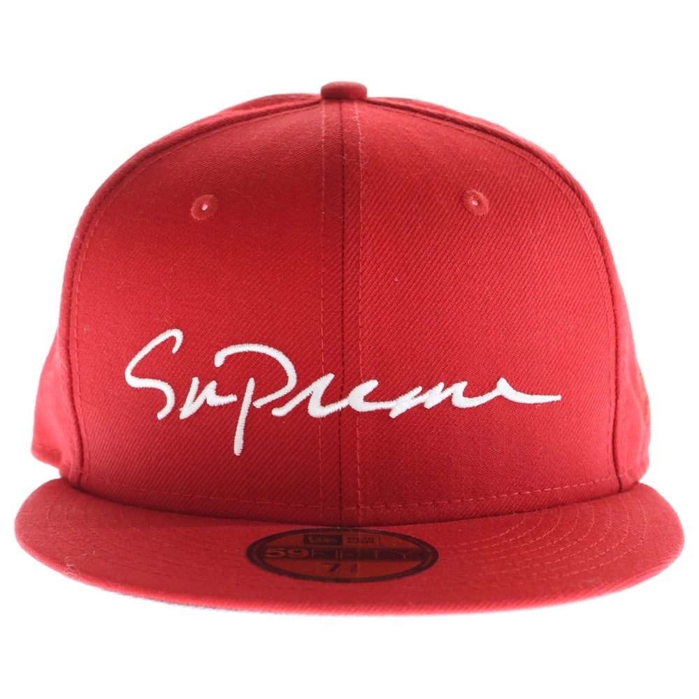 SUPREME(シュプリーム) 18AW×NEW ERA 59FIFTY Classic Script Cap ニューエラ クラシックスクリプト キャップ レッド