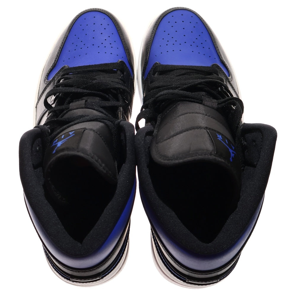NIKE(ナイキ) AIR JORDAN 1 MID HYPER ROYAL エアジョーダン1 ハイパーロイヤル ミッドカットスニーカー ブラック/ブルー US10.5/28.5cm 554724-068 サイズUS10.5/28.5cm