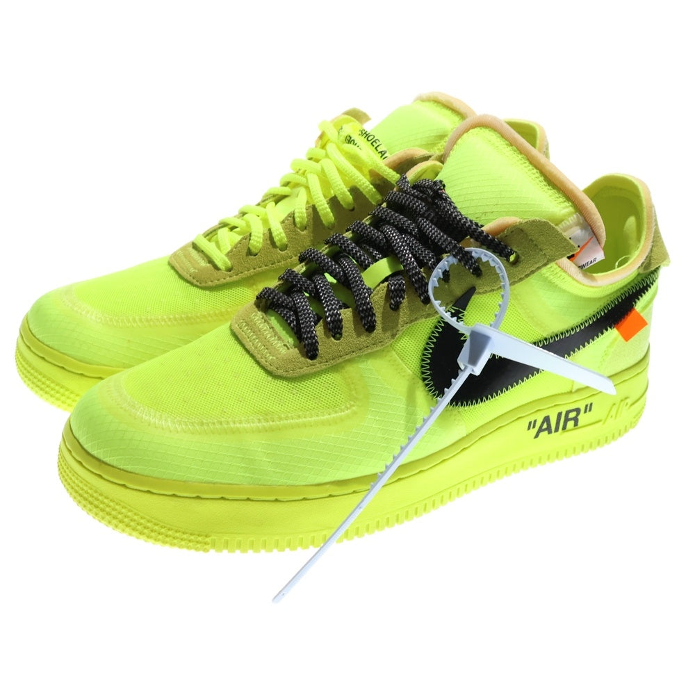 NIKE(ナイキ) ×OFF-WHITE THE 10 AIR FORCE 1 LOW VOLT オフホワイト エアフォース1 ボルト ローカットスニーカー イエロー US10.5/28.5cm AO4606-700