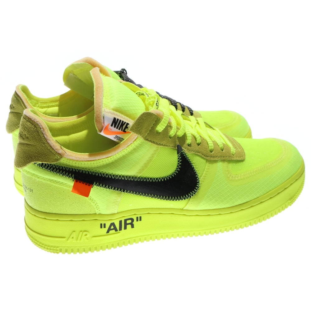 NIKE(ナイキ) ×OFF-WHITE THE 10 AIR FORCE 1 LOW VOLT オフホワイト エアフォース1 ボルト ローカットスニーカー イエロー US10.5/28.5cm AO4606-700