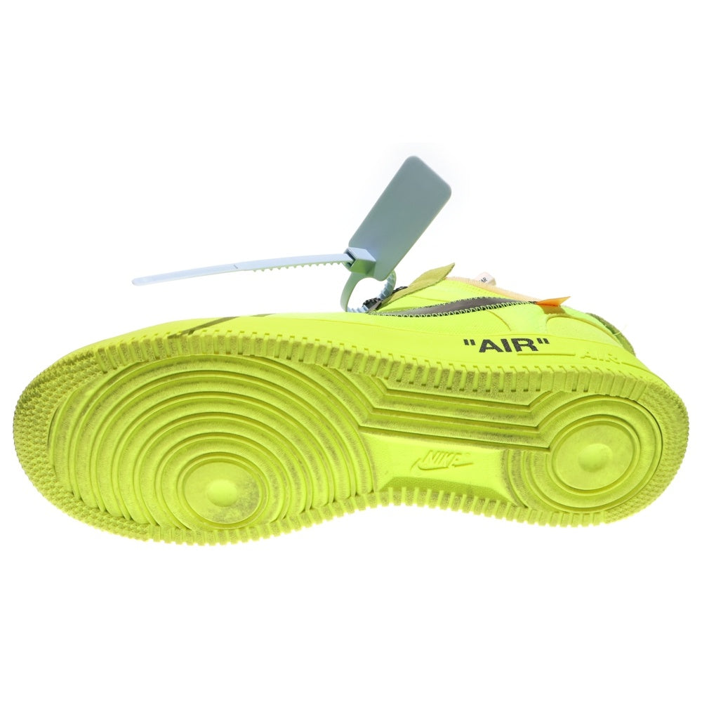 NIKE(ナイキ) ×OFF-WHITE THE 10 AIR FORCE 1 LOW VOLT オフホワイト エアフォース1 ボルト ローカットスニーカー イエロー US10.5/28.5cm AO4606-700