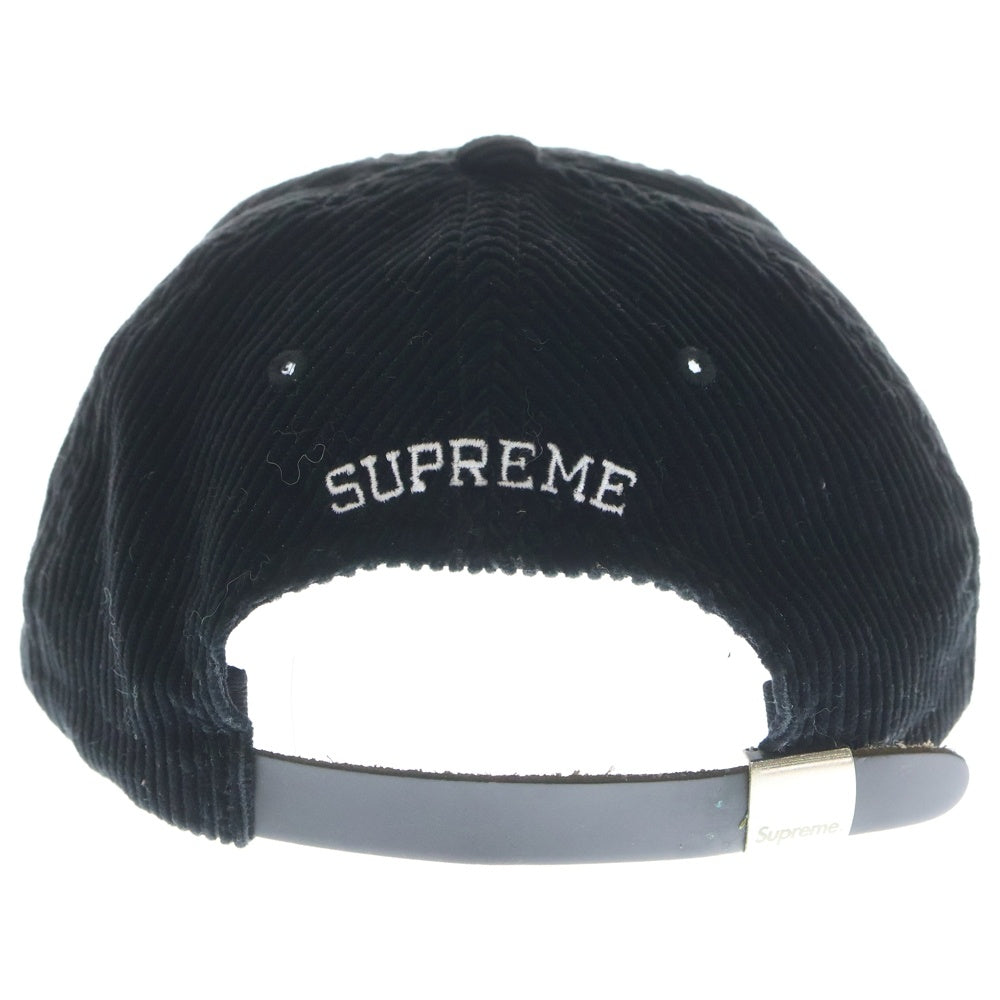 SUPREME(シュプリーム) 23AW CORDUROY S LOGO 6 PANEL コーデュロイ S ロゴ 6 パネル ブラック