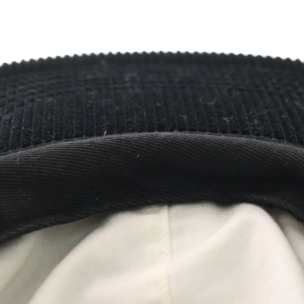 SUPREME(シュプリーム) 23AW CORDUROY S LOGO 6 PANEL コーデュロイ S ロゴ 6 パネル ブラック